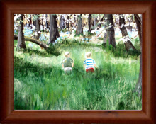 Adam & David, bluebell wood acrylic 2011