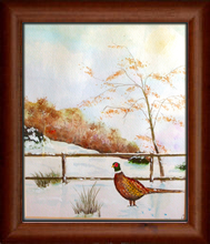 Winter pheasant  watercolour