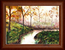 Woodland Stream    Watercolour